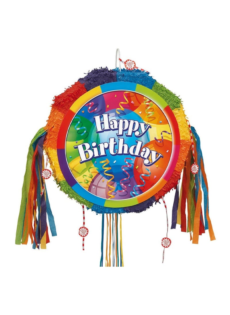 Unique Happy Birthday Piñata Rainbow Pull Model 47 x 2 cm