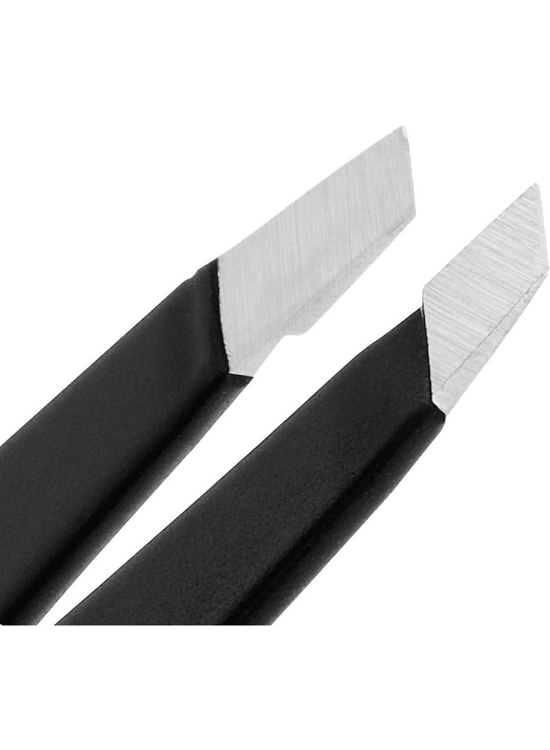 Stainless Steel Slant Tip Tweezers, Precision Eyebrow Tweezers for Facial Hair, Ingrown Hair & Brow Shaping - Image 5