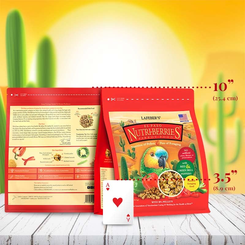 LAFEBER'S El Paso Nutri-Berries Pet Bird Food, Made with Non-GMO and Human-Grade Ingredients, for Parrots, 3 lb - Image 5
