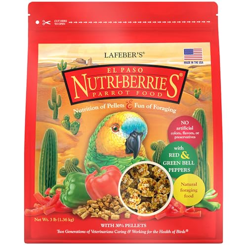 LAFEBER'S El Paso Nutri-Berries Pet Bird Food, Made with Non-GMO and Human-Grade Ingredients, for Parrots, 3 lb - Image 1