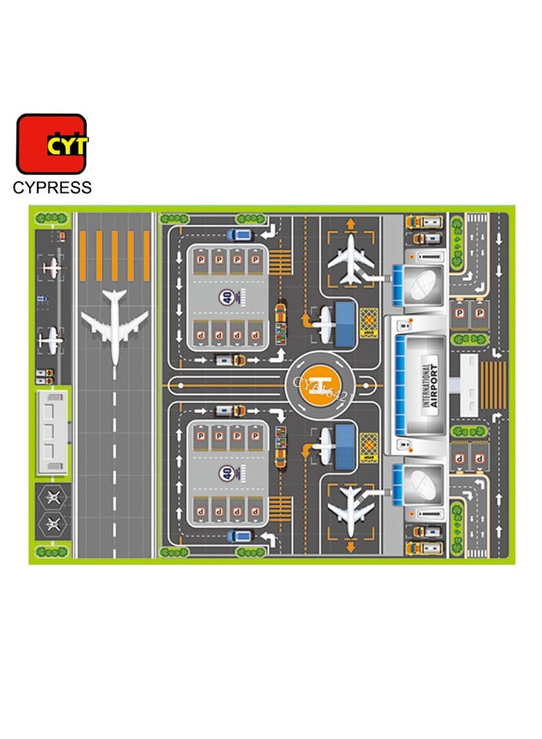 Cypresshop New Arrival Kids Assembled Airport Parking Lot Toy Amazing Car Parking Slide Track Toys with 4 Cars for Kids  - Image 5