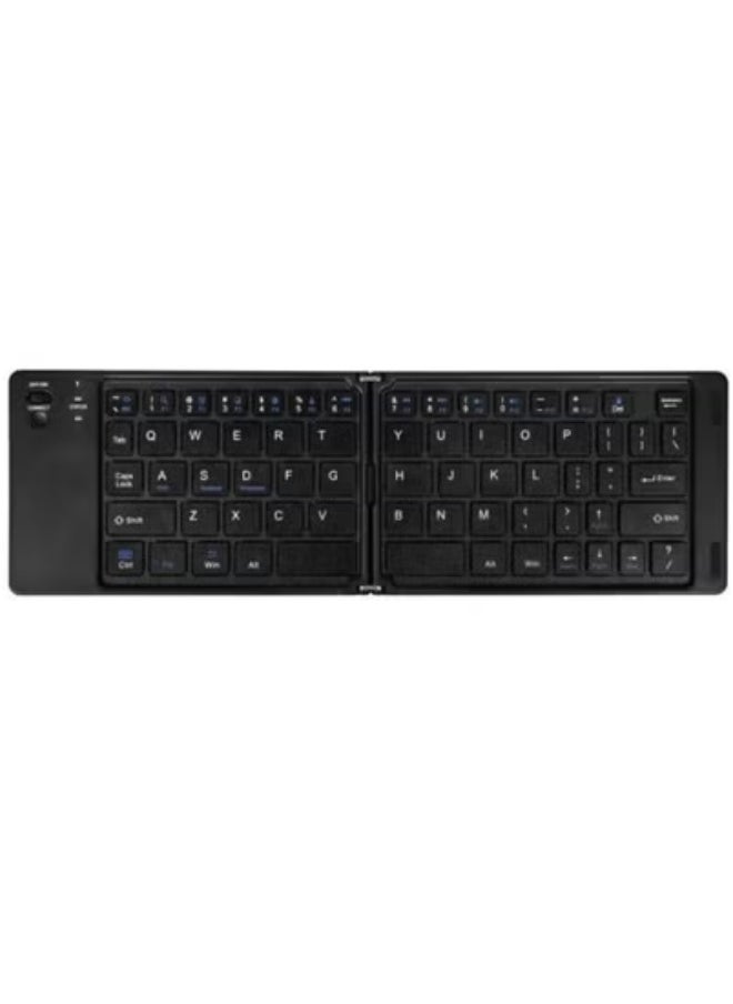 ELTRAZONE B028 Two-Fold Portable Mini Bluetooth Keyboard – Ultra-Slim Wireless Foldable Keypad with Silent Typing | Rechargeable Battery & Charging Indicator | Lightweight, Compact & Travel-Ready Keyboard for Android, iOS, and Windows Devices – Black Color  - Image 4