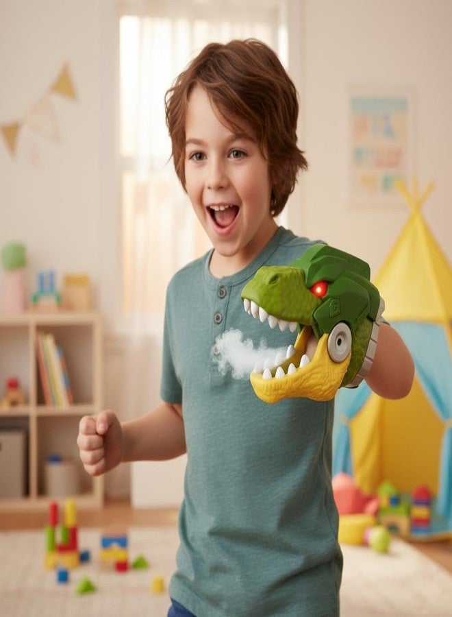 هامليز قفاز لعبة الديناصور الهادر من هامليز للأطفال - من عمر 6 سنوات فما فوق، مزود بإضاءة LED ومؤثرات صوتية ودخانية | قفاز لعب أدوار ديناصور واقعي للأولاد والبنات، للعب التخيلي في الأماكن المغلقة والمفتوحة - Image 3