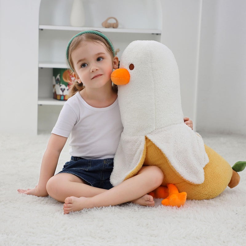 OurHonor 275 Big Banana Duck Plush Duck Plush Cute Banana Plushie Pillow Gift for Girls Boys Girlfriend Adults Kawaii Room Decor - Image 3