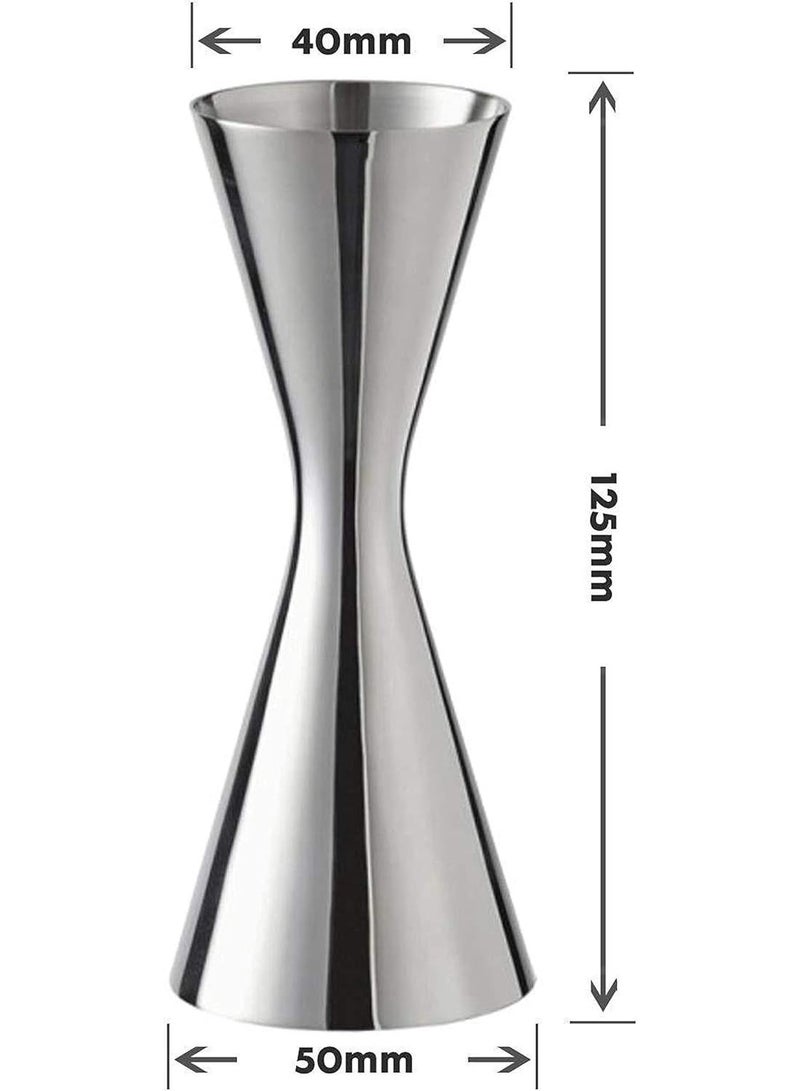 Stainless steel double clip alcohol measuring cup 30ml/60ml mirror gold wine clip, used for measuring bar cocktails - Image 2