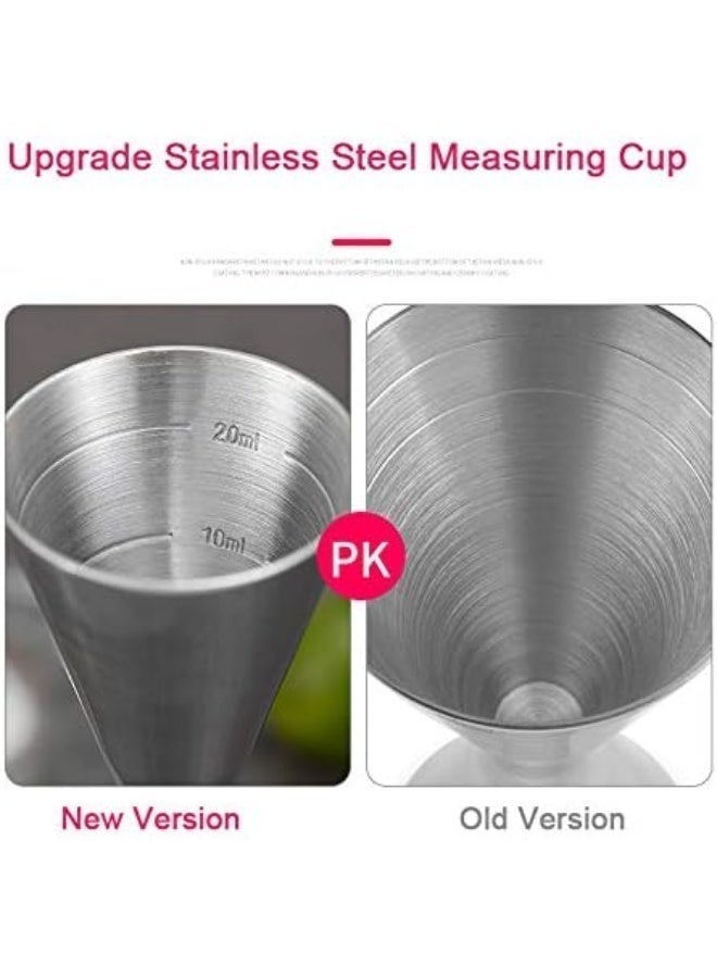 Stainless steel double clip alcohol measuring cup 30ml/60ml mirror gold wine clip, used for measuring bar cocktails - Image 5