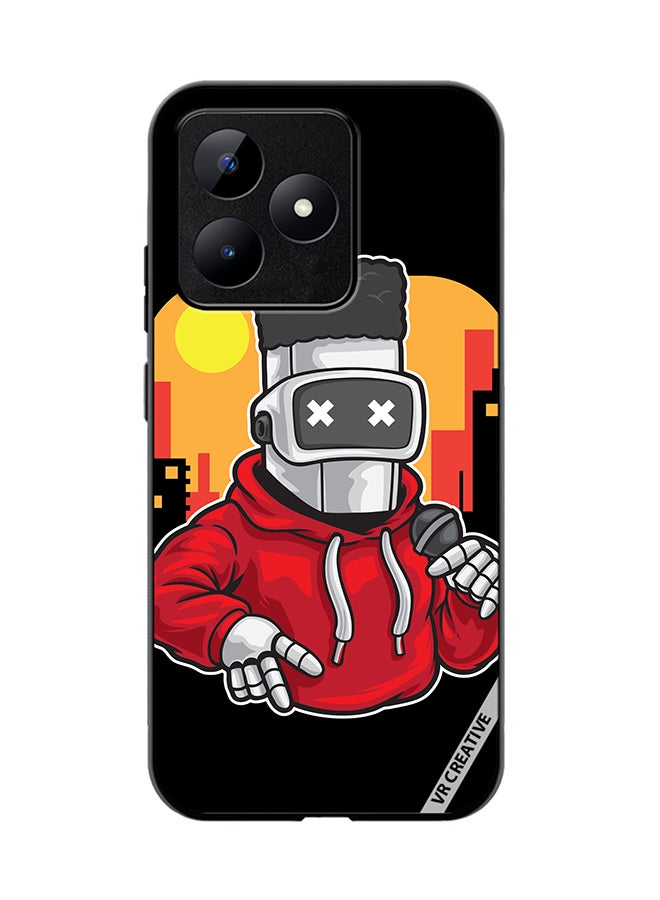 VR CREATIVE Protective Case Cover For Realme C53 Robot Dancer Design Multicolour - Image 1