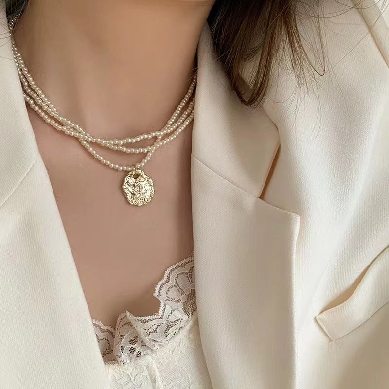 Generic French Chic Rose Pearl Necklace Elegant Clavicle Chain A4-7-4 