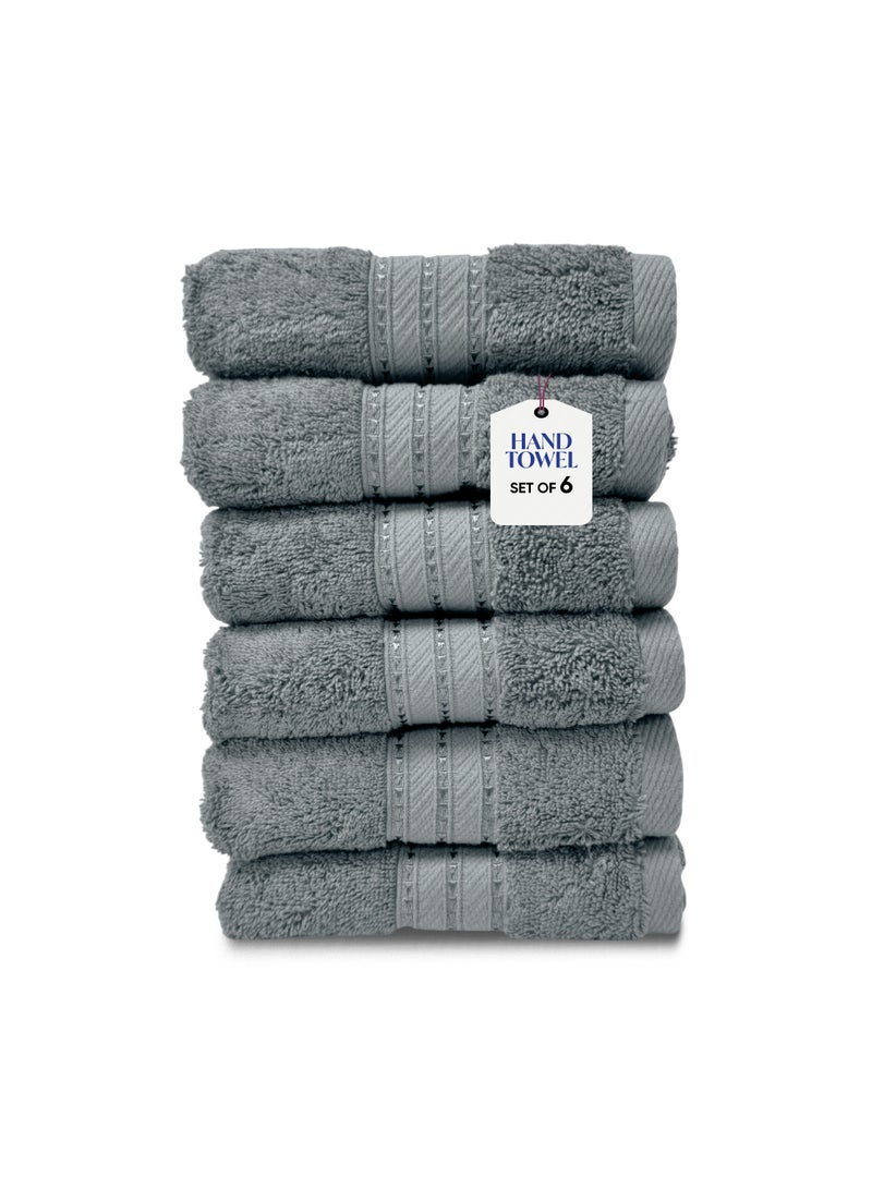 كاسينو Kassino Jumbo Hand Towel (6 Pack, 45x70 cm) - 580 GSM Large Hand Towels,100% Combed Cotton, Soft & Quick-Dry Towels, Highly Absorbent, Double Stitched Hotel Quality Towels | Monument - Image 1