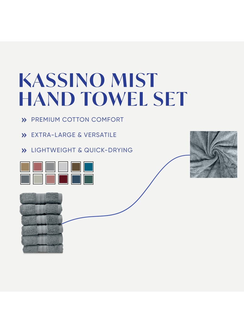 كاسينو Kassino Jumbo Hand Towel (6 Pack, 45x70 cm) - 580 GSM Large Hand Towels,100% Combed Cotton, Soft & Quick-Dry Towels, Highly Absorbent, Double Stitched Hotel Quality Towels | Monument - Image 3