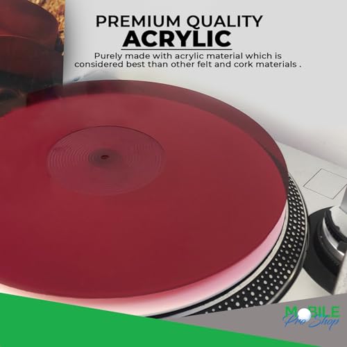 Mobile Pro Shop Acrylic Turntable Mat-Platter Vinyl Slipmat for 12 Inches LP Players-Reduced Noise & Improves Sound Quality & Provides Tighter Bass-Anti Static Record Player Mat. - Image 2