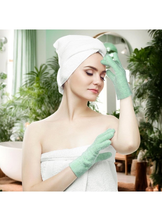 RONRONS 2 Pairs Cotton Gloves For Moisturizing Hands Overnight Bedtime Green Gloves Silicone Gel Moisturizing Hand Gloves For Dry Hands Women Men Sleep Moisturizer Gloves Spa Nighttime - Image 4