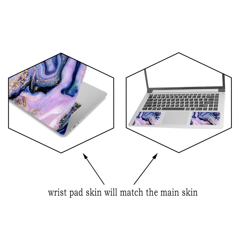 ArtSo Laptop Skin Sticker Decal,16.5â€ 17â€ 17.3 inch Laptop Universal Netbook PC Notebook Vinyl Reusable Skin Sticker Cover Art Case Protector Personalized, Free 2 Wrist Pad,Purple Marble - Image 5