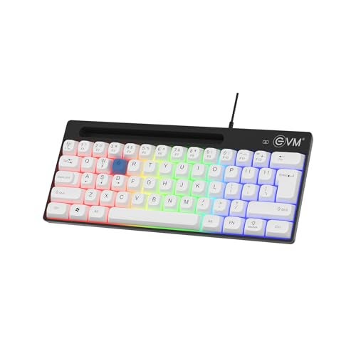 EVM Gaming Keyboard 62 Keys RGB | Compact Wired Keyboard | LED Backlit | Anti-Ghosting Keys | USB Keyboard for PC Laptop | Mini Gaming Keyboard | 1 Year Warranty(EVM-WDK-612) - Image 1