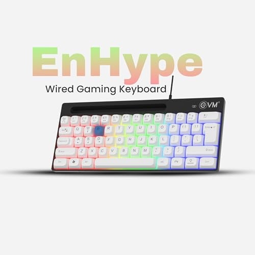 EVM Gaming Keyboard 62 Keys RGB | Compact Wired Keyboard | LED Backlit | Anti-Ghosting Keys | USB Keyboard for PC Laptop | Mini Gaming Keyboard | 1 Year Warranty(EVM-WDK-612) - Image 2