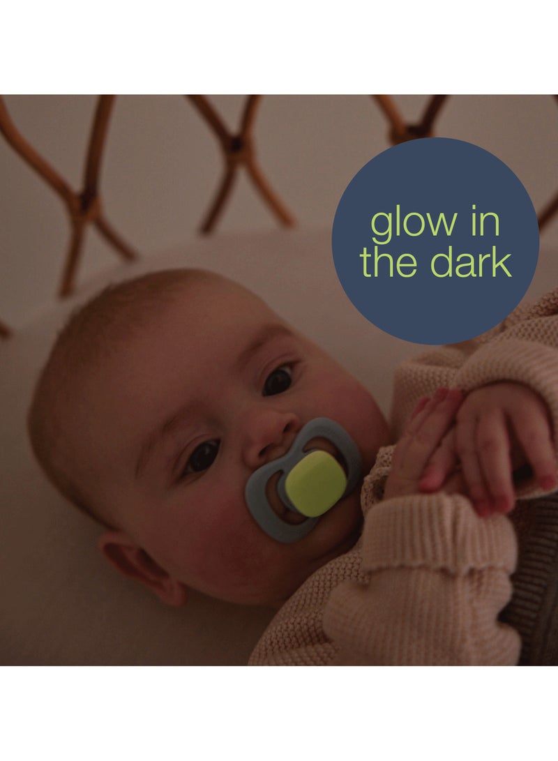 b.box لهاية سيليكون 2 حزمة مزدوجة - بلش/لاتيه، مهدئ تقويمي ناعم للمواليد، تصميم خفيف الوزن ومتين، 0م+ - Image 3