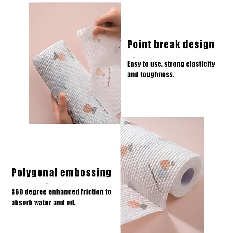 Environmentable kitchen napkins - 50 pieces roll, reusable and odorless, ideal for drying, polishing and cleaning dishes, kitchen surfaces and shelves (1Piece) - Image 5