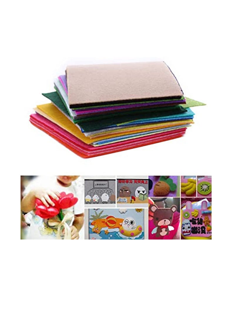 KASTWAVE Felt Fabric Sheets, Arts Crafts Assorted Colors Squares Textile Fabrics DIY Craftwork for Felt Flowers Felt Coasters Felt Jewelry Felt Stickers 40pcs - Image 3