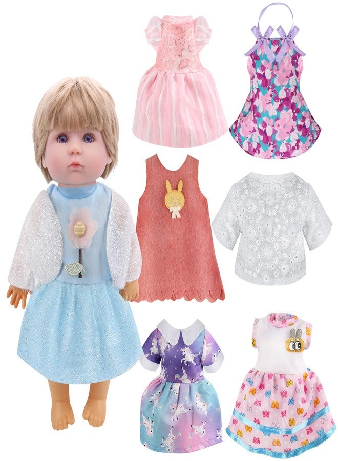 Digabi Alive-Baby Doll Clothes and Accessories - 6 Sets for 12 Inch Dolls - Dress, Pajamas, Lovely Outfits for Christmas, Birthday - Image 1