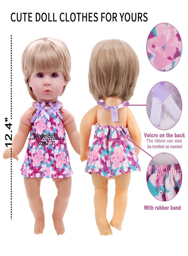 Digabi Alive-Baby Doll Clothes and Accessories - 6 Sets for 12 Inch Dolls - Dress, Pajamas, Lovely Outfits for Christmas, Birthday - Image 4