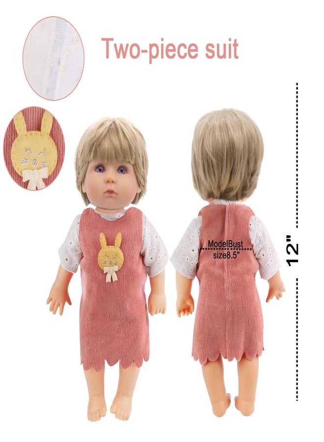 Digabi Alive-Baby Doll Clothes and Accessories - 6 Sets for 12 Inch Dolls - Dress, Pajamas, Lovely Outfits for Christmas, Birthday - Image 5