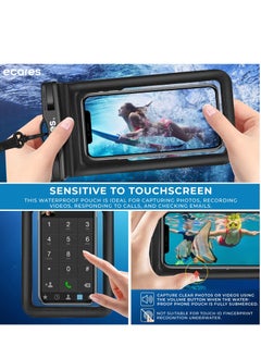 ECARES ECARES® Mobile Waterproof Pouch, Touchscreen Functionality, Waterproof Case, Cellphone Dry Bag, Waterproof Cell Phone Case, Drift Diving Smart Cellphones up to 7” (Pack of 2)  - Image 5