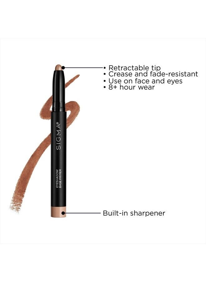 Eyeshadow Primer Base – Professional Grade Eye Primer Crayon w/ Sleek Retractable Tip for Long-Lasting Makeup & All-Day Color Payoff, Prevents Creasing (Ignite, Light Caramel Matte)