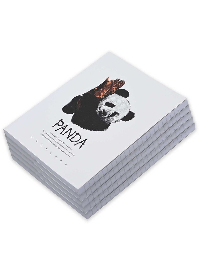 FIS Pack Of 5 Soft Cover Notebook, 96 Sheets A5 Panda Design 5 -FSNBSCA596-PAN5 - Image 3