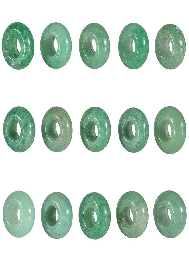 mookaitedecor 25 Pcs Green Aventurine Large Hole Beads Stone Rondelle Gemstone Loose Beads for Jewelry Making, Bracelet, Macrame Projects, DIY Crafts, 8x14 mm - Image 5