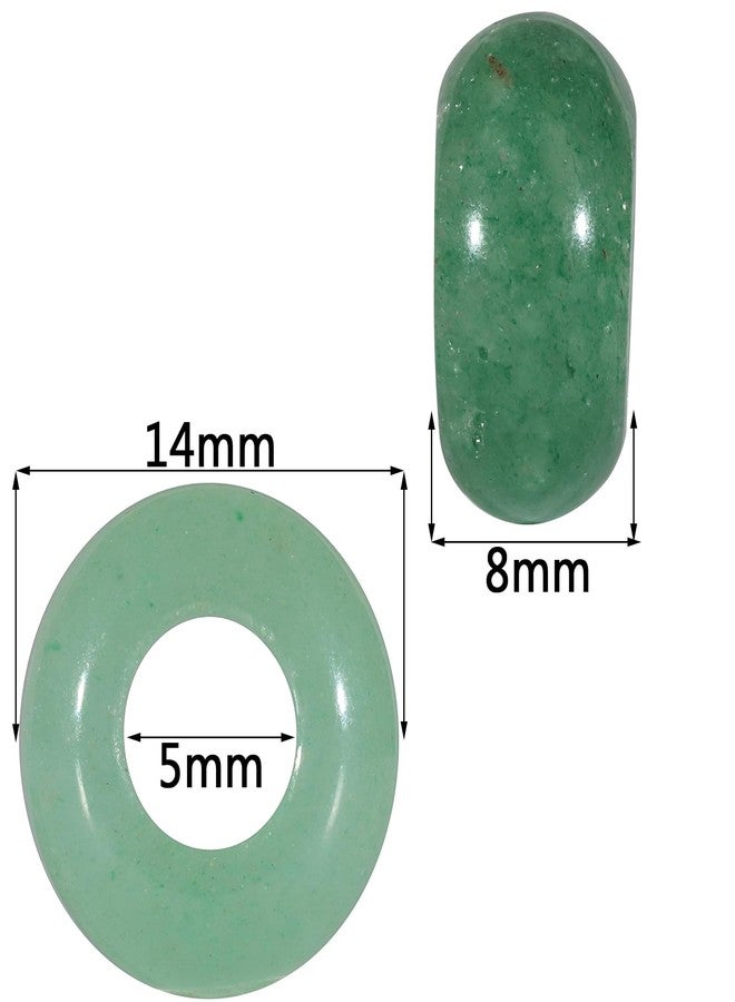 mookaitedecor 25 Pcs Green Aventurine Large Hole Beads Stone Rondelle Gemstone Loose Beads for Jewelry Making, Bracelet, Macrame Projects, DIY Crafts, 8x14 mm - Image 3