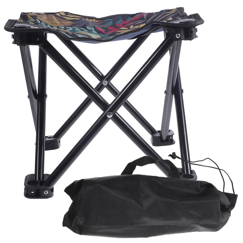 Large Oxford Cloth Folding Camping Stool With Backrest Carry Bag For Outdoor Travel - Image 2