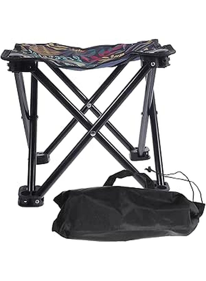Large Oxford Cloth Folding Camping Stool With Backrest Carry Bag For Outdoor Travel - Image 1