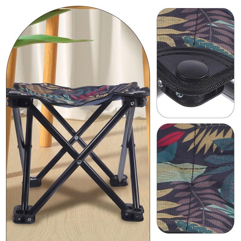 Large Oxford Cloth Folding Camping Stool With Backrest Carry Bag For Outdoor Travel - Image 5