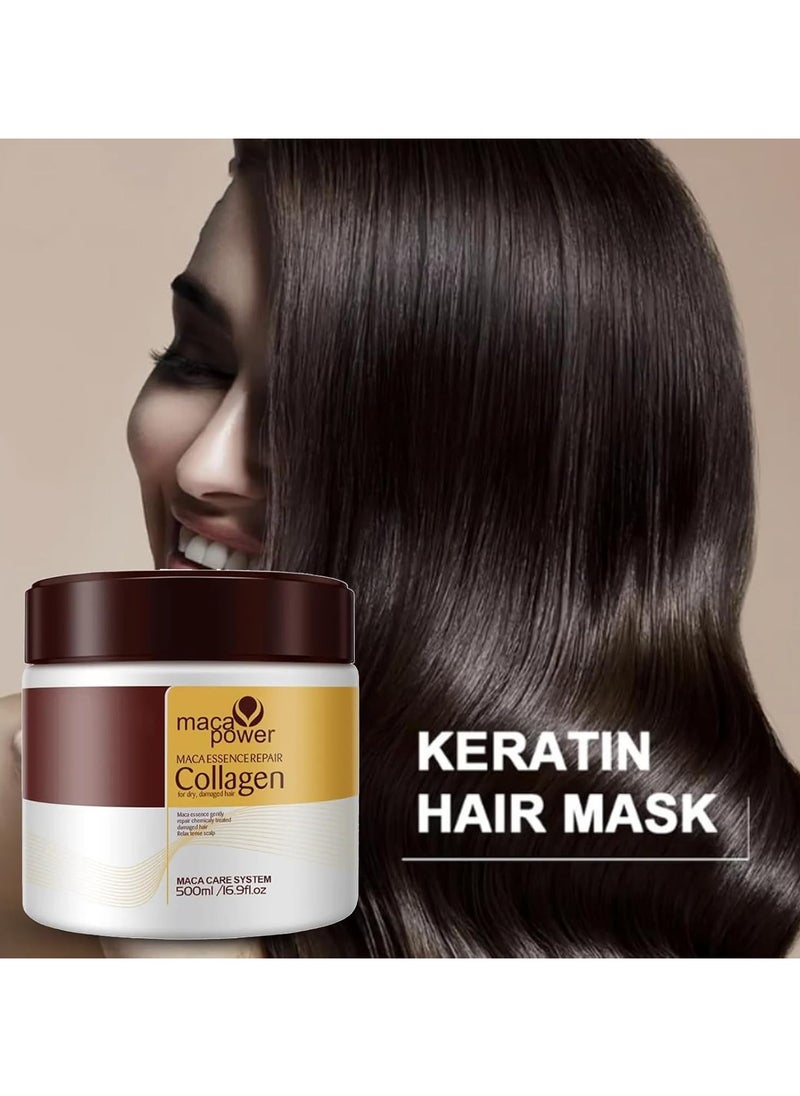 Vino Premium Touch Hair Mask 230g + Carsil Collagen, Maca & Moisturizing Hair Treatment Mask 500g