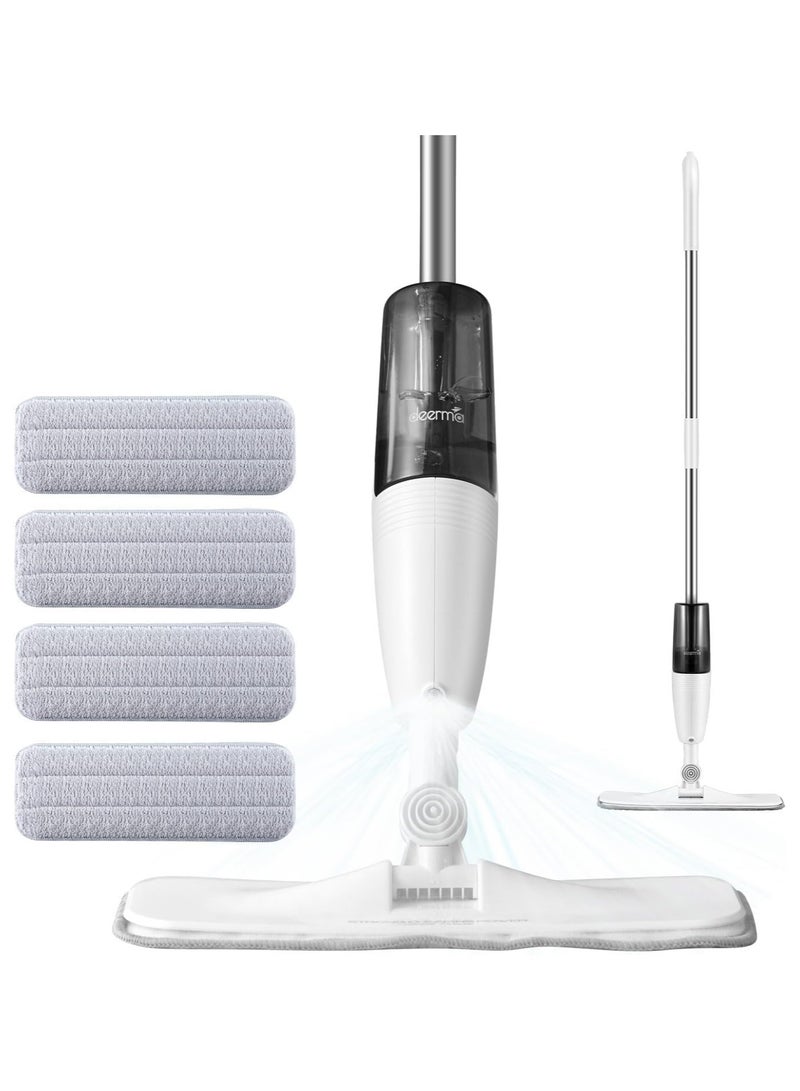Deerma TB500 Water Spray Mop Carbon Fiber Dust Collector 360° Rotating 350ml Tank Waxing Mop | Quick-Drying | 95cm Wide Spray Area | Lightweight | Add Disinfectant Water | 2ml Fine Mist - White - Image 1