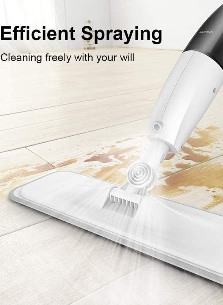 Deerma TB500 Water Spray Mop Carbon Fiber Dust Collector 360° Rotating 350ml Tank Waxing Mop | Quick-Drying | 95cm Wide Spray Area | Lightweight | Add Disinfectant Water | 2ml Fine Mist - White - Image 2