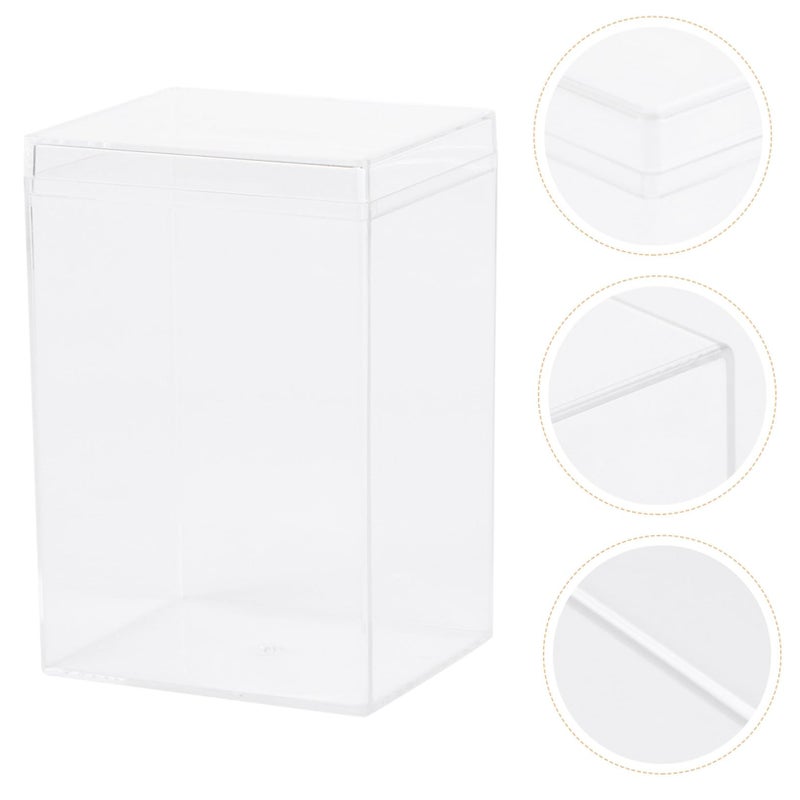Stacking Storage Bins With Lids 5 Pack Clear Plastic For Toys Models And Figurines - Image 5