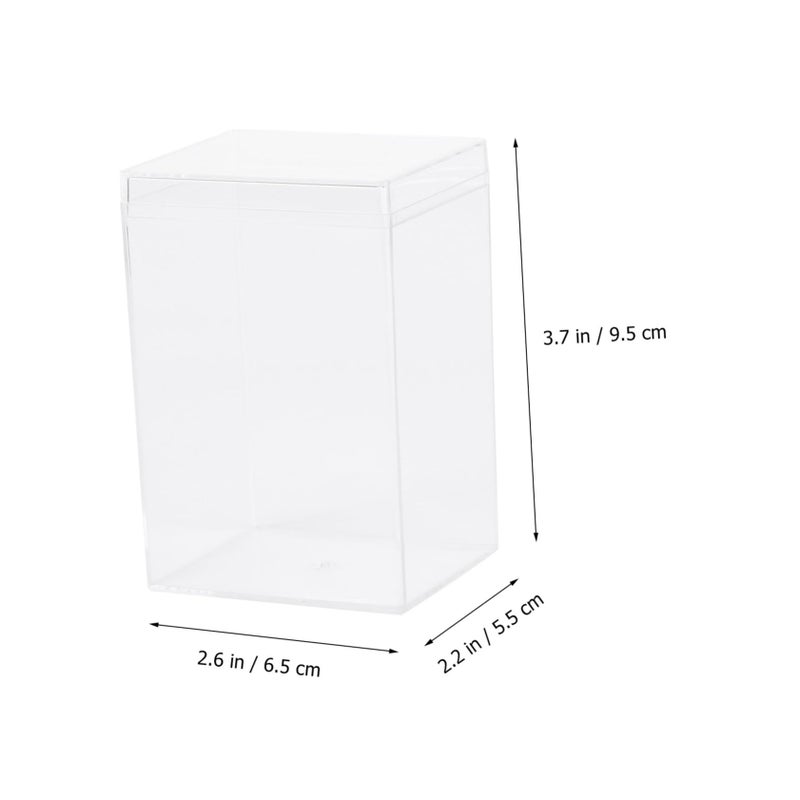 Stacking Storage Bins With Lids 5 Pack Clear Plastic For Toys Models And Figurines - Image 3