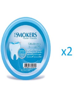 Eva Toothbrushing powder for smokers with fluorine 40 gm  ( 2x )  - Image 2