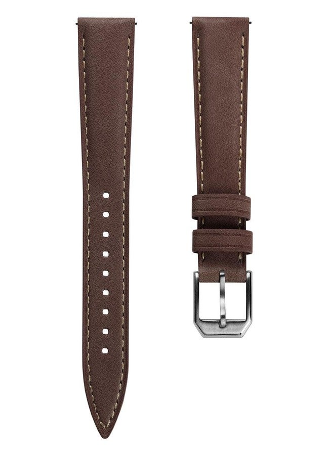 WatchGecko Whitby Vintage Padded Leather QR Watch Strap [Chestnut Brown, 22mm] - Image 1