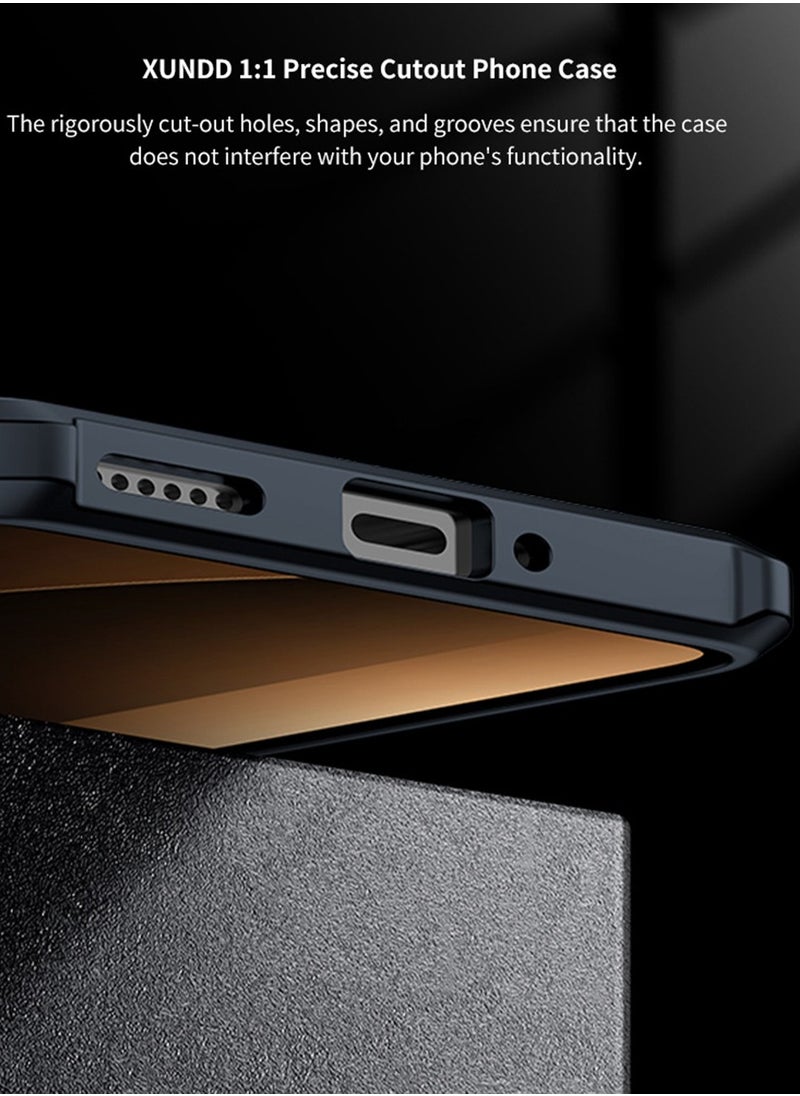 إكسوند جراب Xiaomi POCO F7 Ultra، حماية للكاميرا، غطاء TPU ناعم، شفاف/أسود  - Image 4