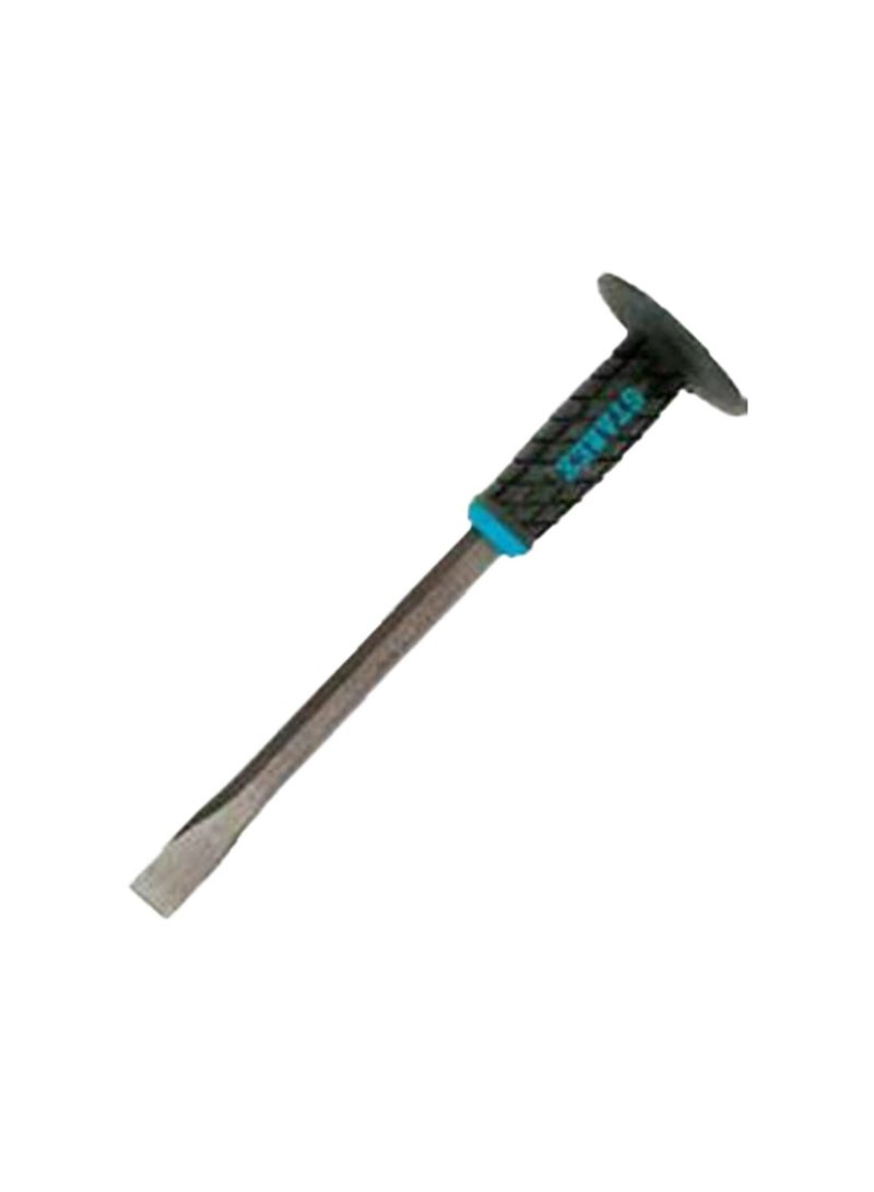 Starex Chisel Stoning 8"(200mm)x18mm Flat Sandy Finish CRV Grey Grip