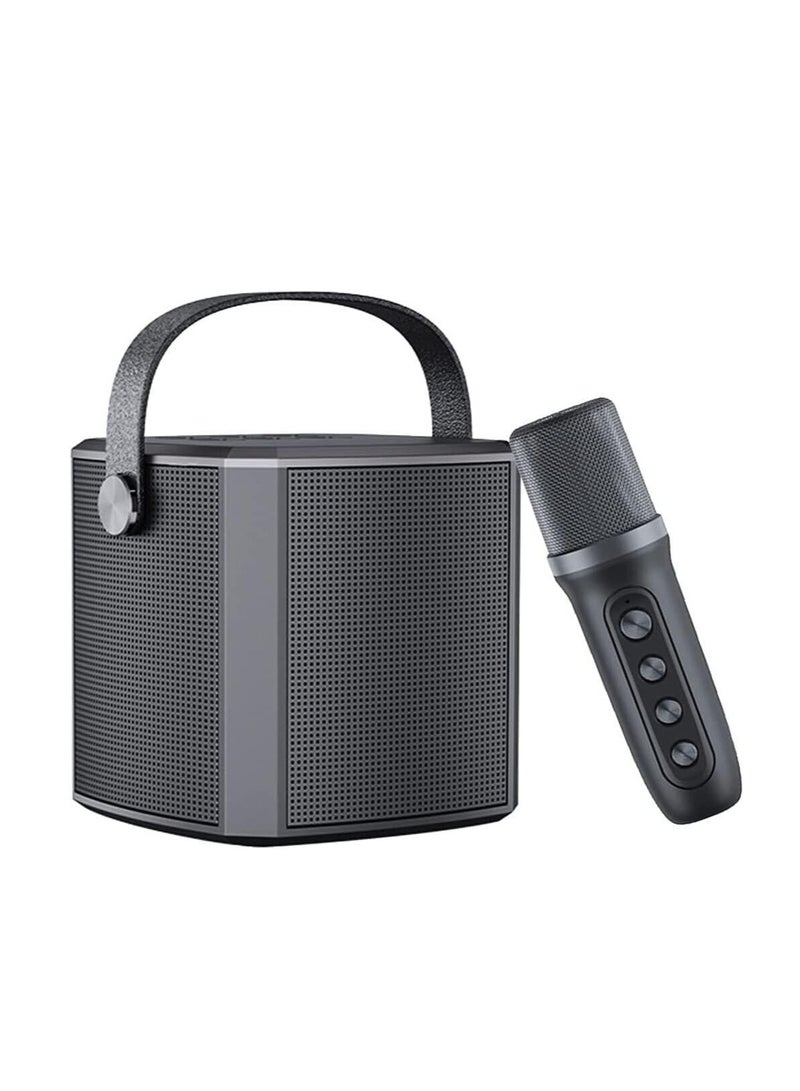 JAJEEK Portable Bluetooth Karaoke Speaker – Rechargeable Wireless Microphone, Type-C Charging, Various Voice Modes, TF Card Support, High-Quality Sound, Compact & Portable, Black - Image 1