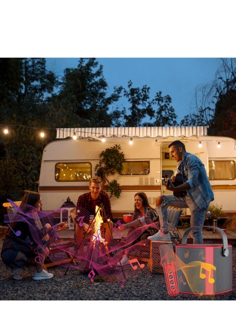 JAJEEK Portable Bluetooth Karaoke Speaker – Rechargeable Wireless Microphone, Type-C Charging, Various Voice Modes, TF Card Support, High-Quality Sound, Compact & Portable, Black - Image 2