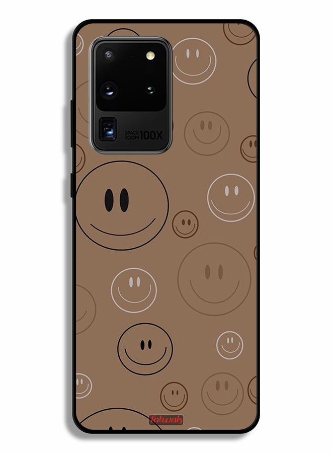 Tolwak Samsung Galaxy S20 Ultra Protective Case Cover Smiley Faces Pattern - Image 2