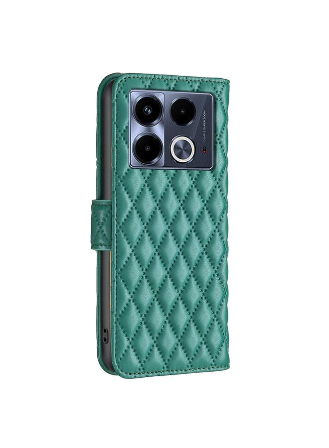 اس-توب جراب لهاتف Infinix Note 40 4G Diamond Lattice محفظة جلدية قابلة للطي - Image 3