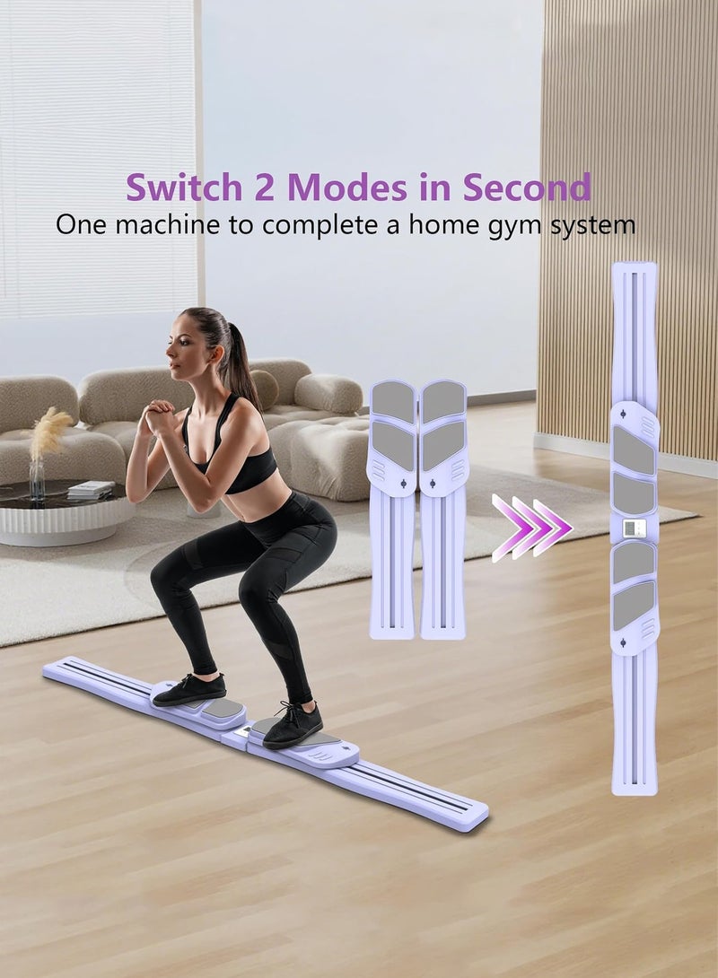 WinHolder Pilates Board for Home Workout - Upgraded 7 in 1 Portable Pilates Reformer Set, Multifunctional Ab Trainer with Resistance Bands & LED Timer, Pilates Board for Women Full Body Workout - Image 5