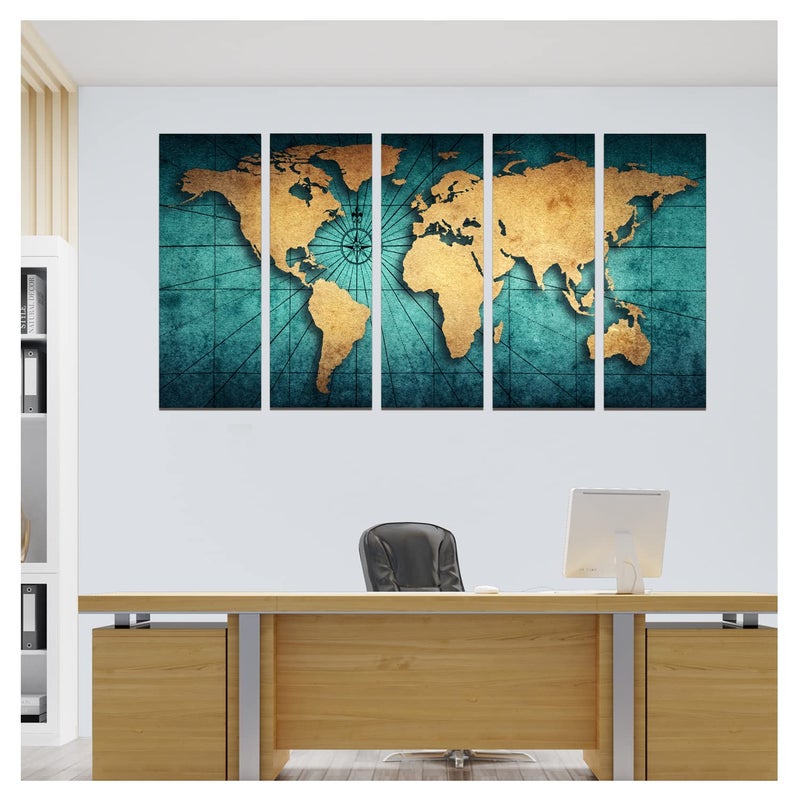 PAPER PLANE DESIGN Soothing Wall Decor - Large Abstract Landscape Painting on Canvas for Living Room, Bedroom, and Office Walls - 27 x 50 Inches (D) - Image 2