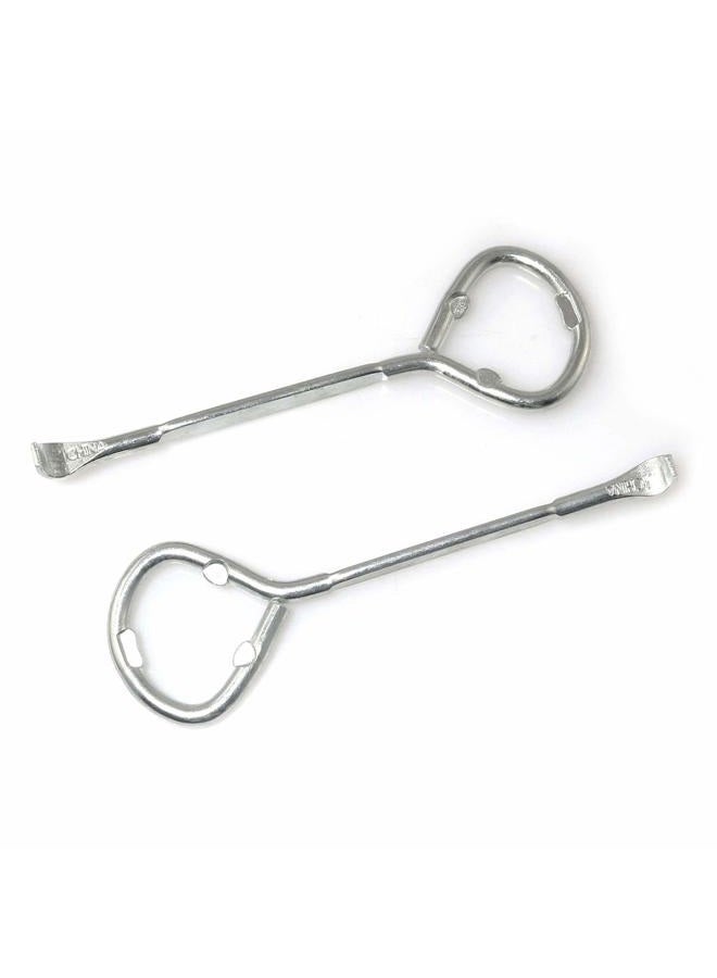 RLECS 2pcs Stainless Steel Simple Can Opener Multifunctional Can Opener, Bottle Opener, Paint Bucket Opener Beer Screwdriver - Image 1