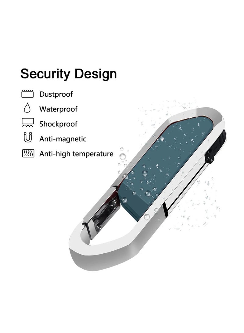 USB Flash Drive, Portable Metal Thumb Drive with Keychain, USB 2.0 Flash Drive Memory Stick, Convenient and Fast Pen Thumb U Disk for External Data Storage, (1pc 64GB Black) - Image 2